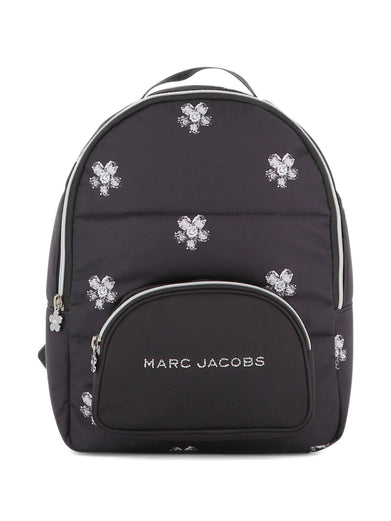 Floral-print padded backpack