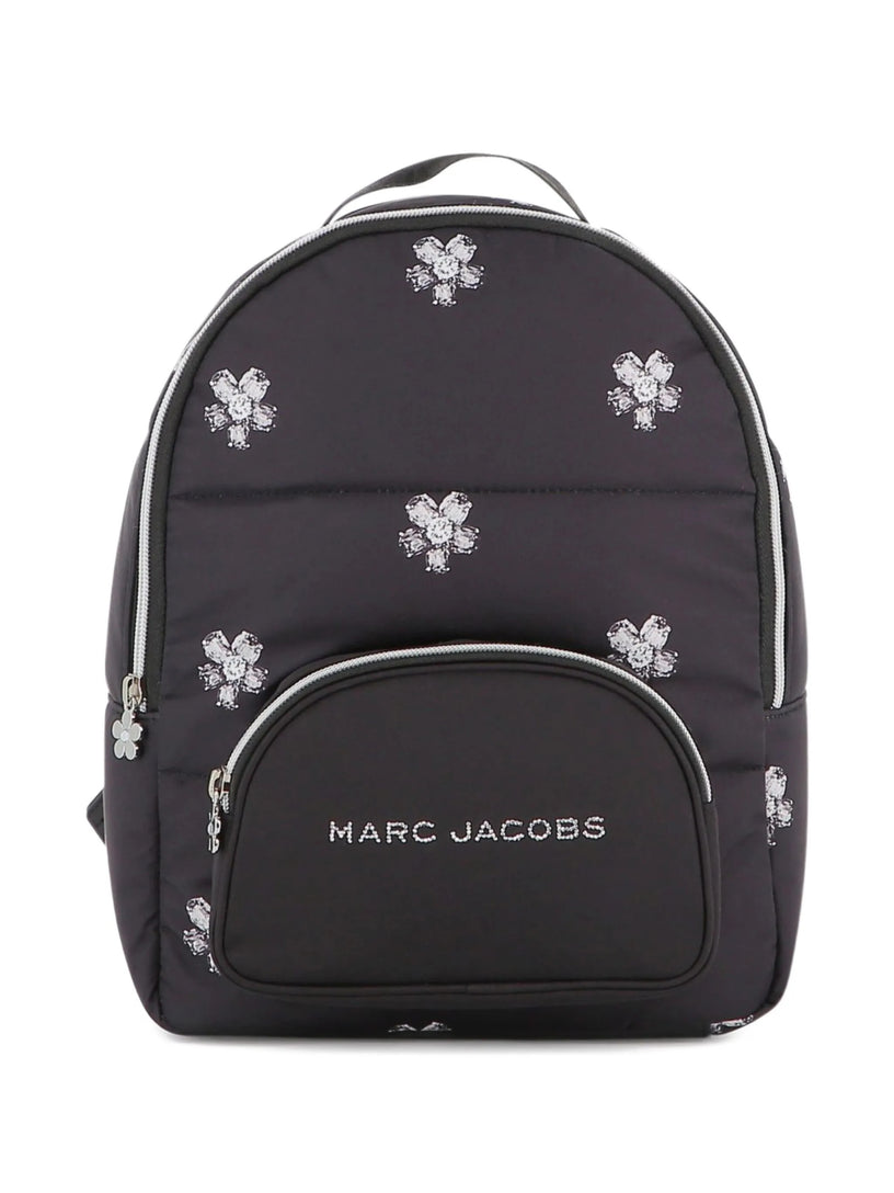 Floral-print padded backpack