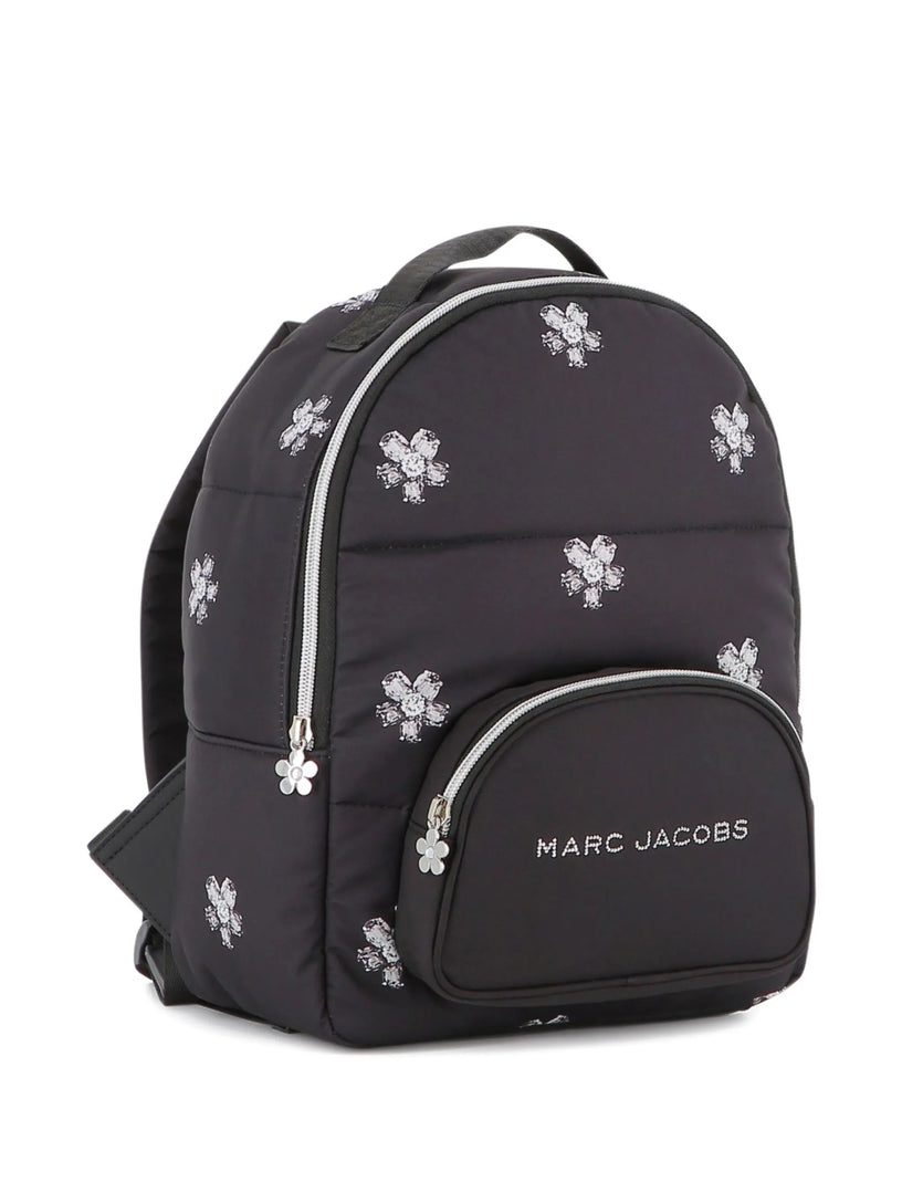 Floral-print padded backpack
