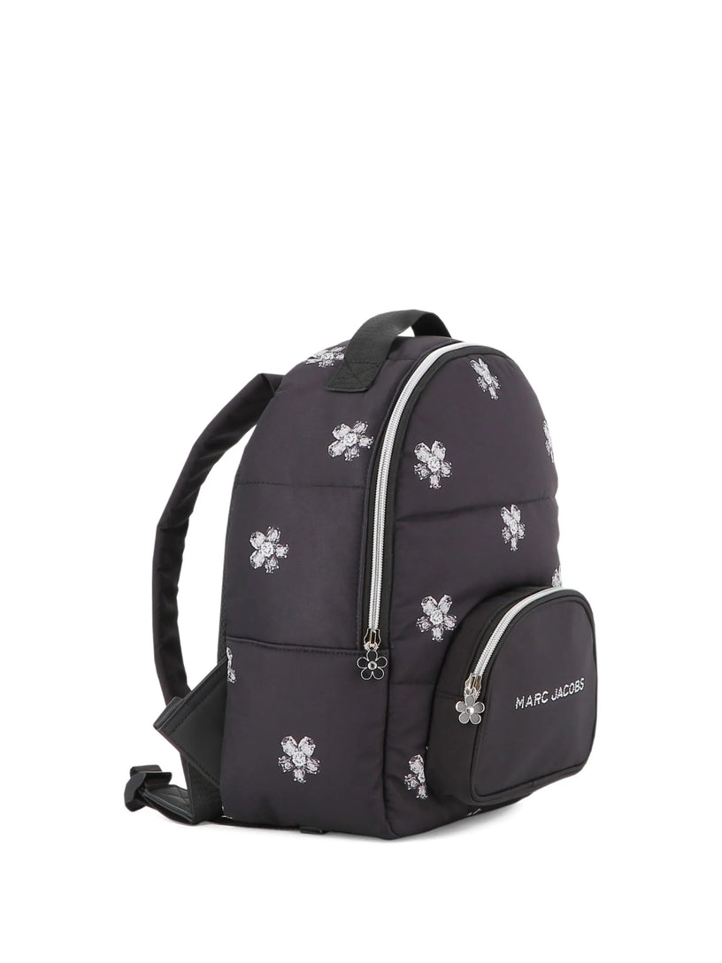 Floral-print padded backpack