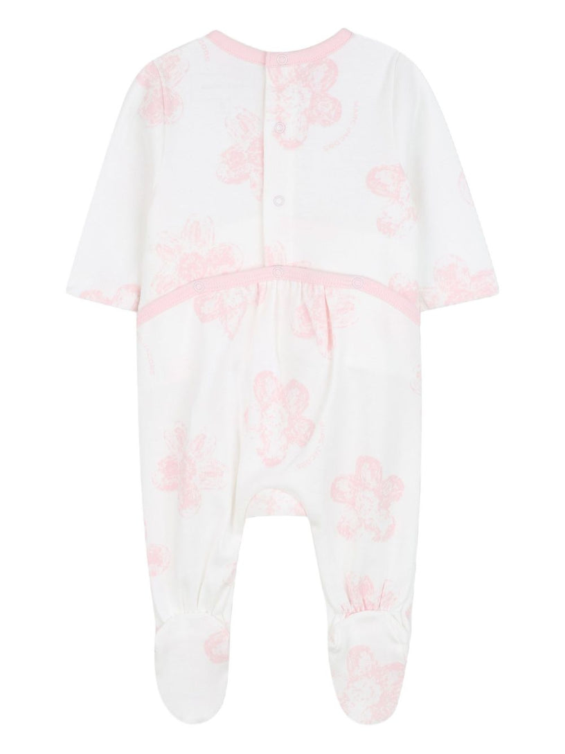 Floral-print babygrow (set of three)