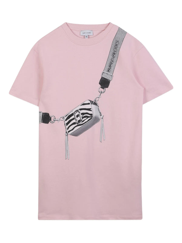 Snapshot bag-print mini dress
