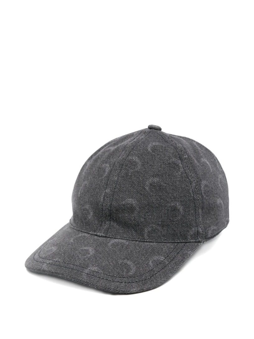 Moon Laser Cut Denim Baseball Cap