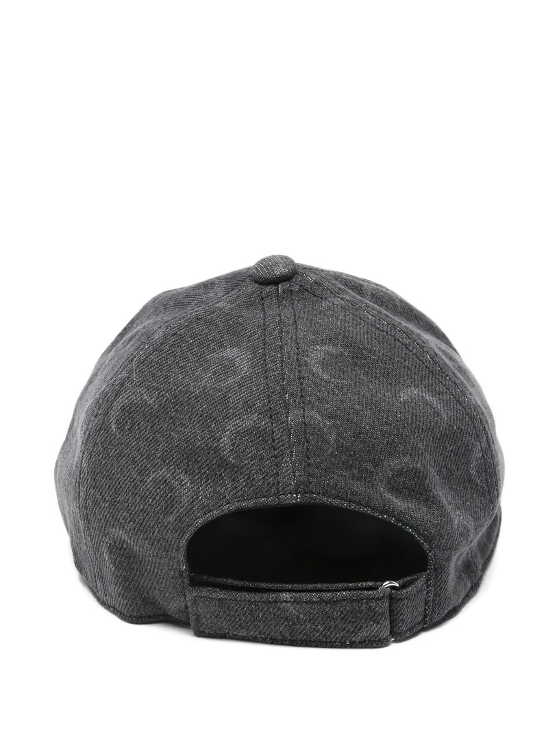 Moon Laser Cut Denim Baseball Cap