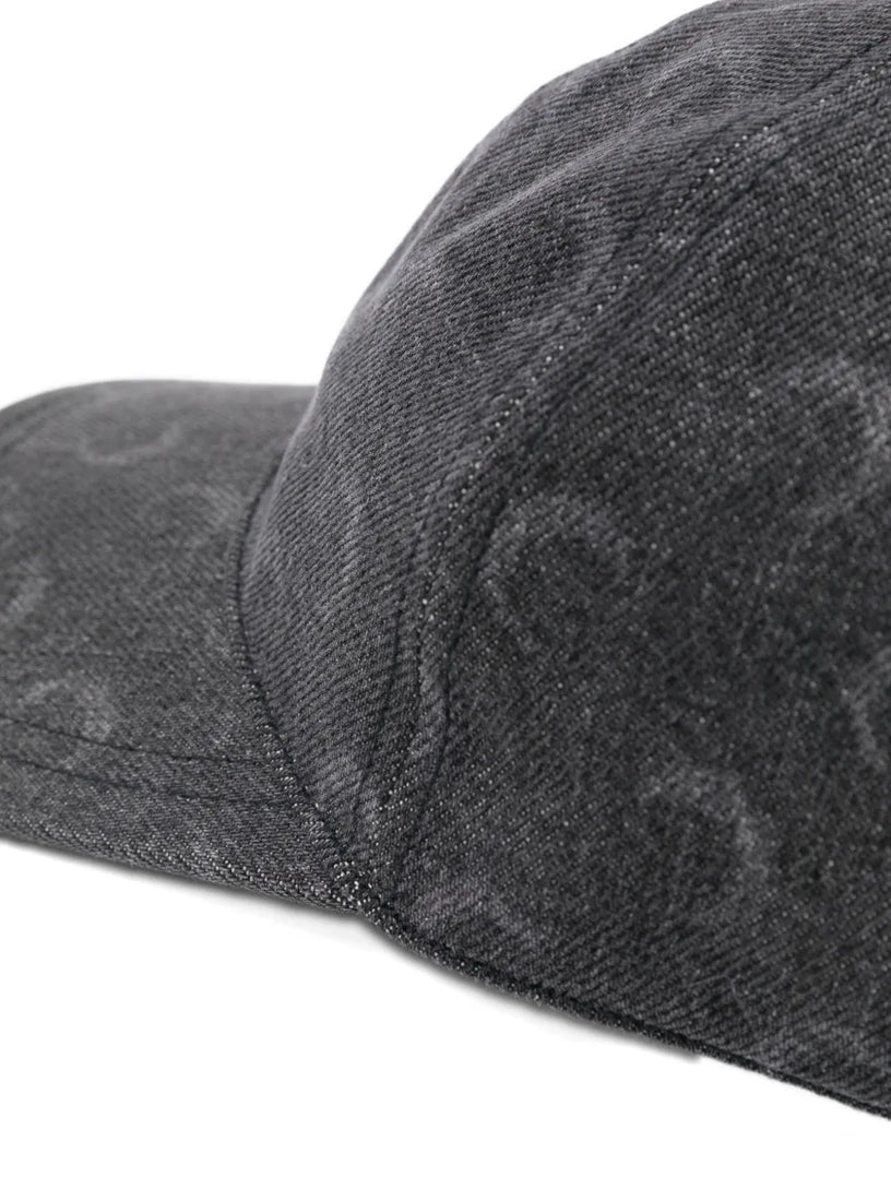 Moon Laser Cut Denim Baseball Cap
