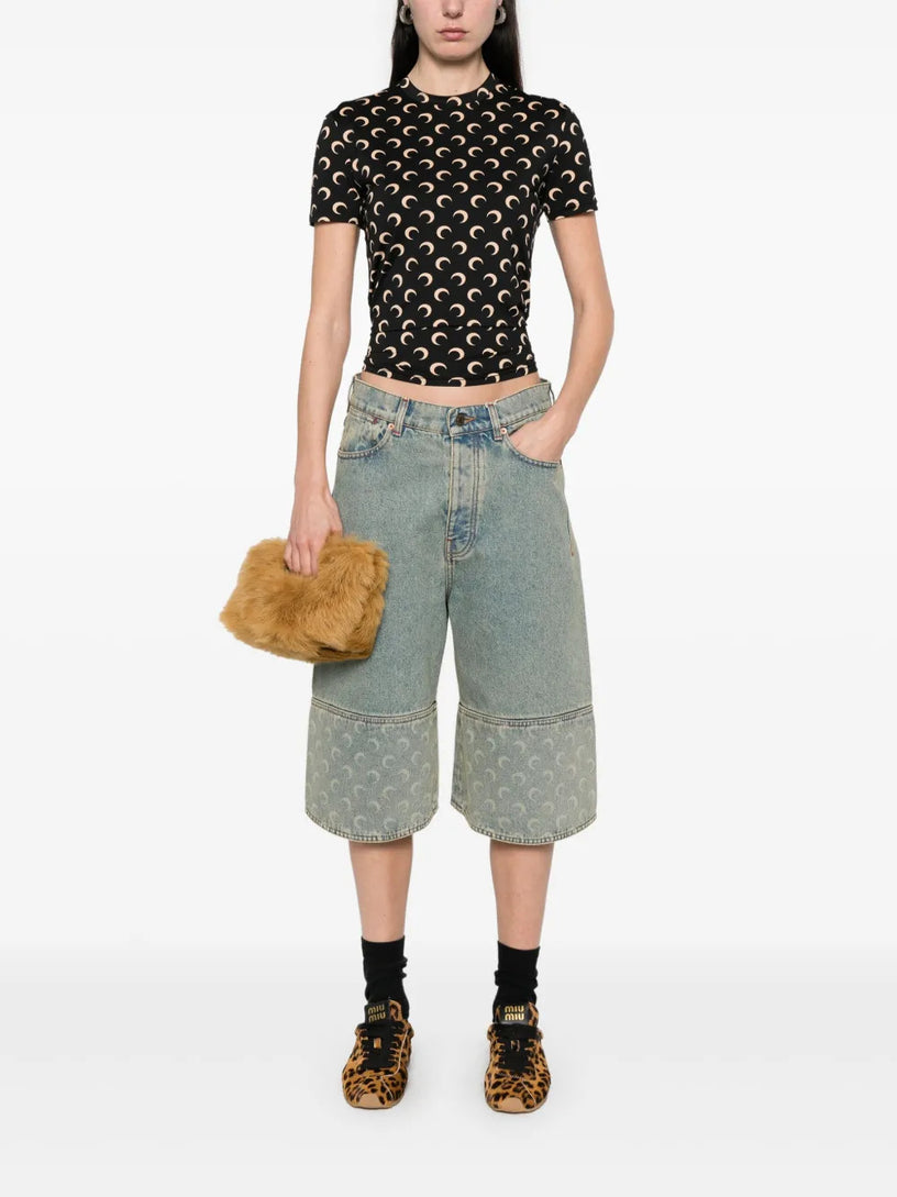 Recycled Moon Jersey Second Skin Short Sleeves Top