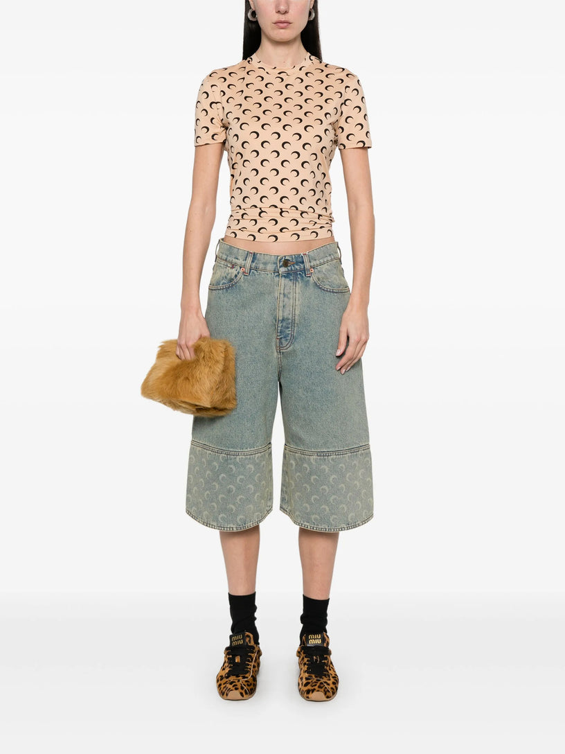 Recycled Moon Jersey Second Skin Short Sleeves Top