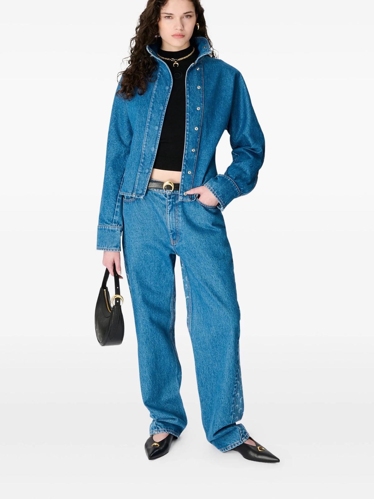 Loose fit jeans in moon laser wash