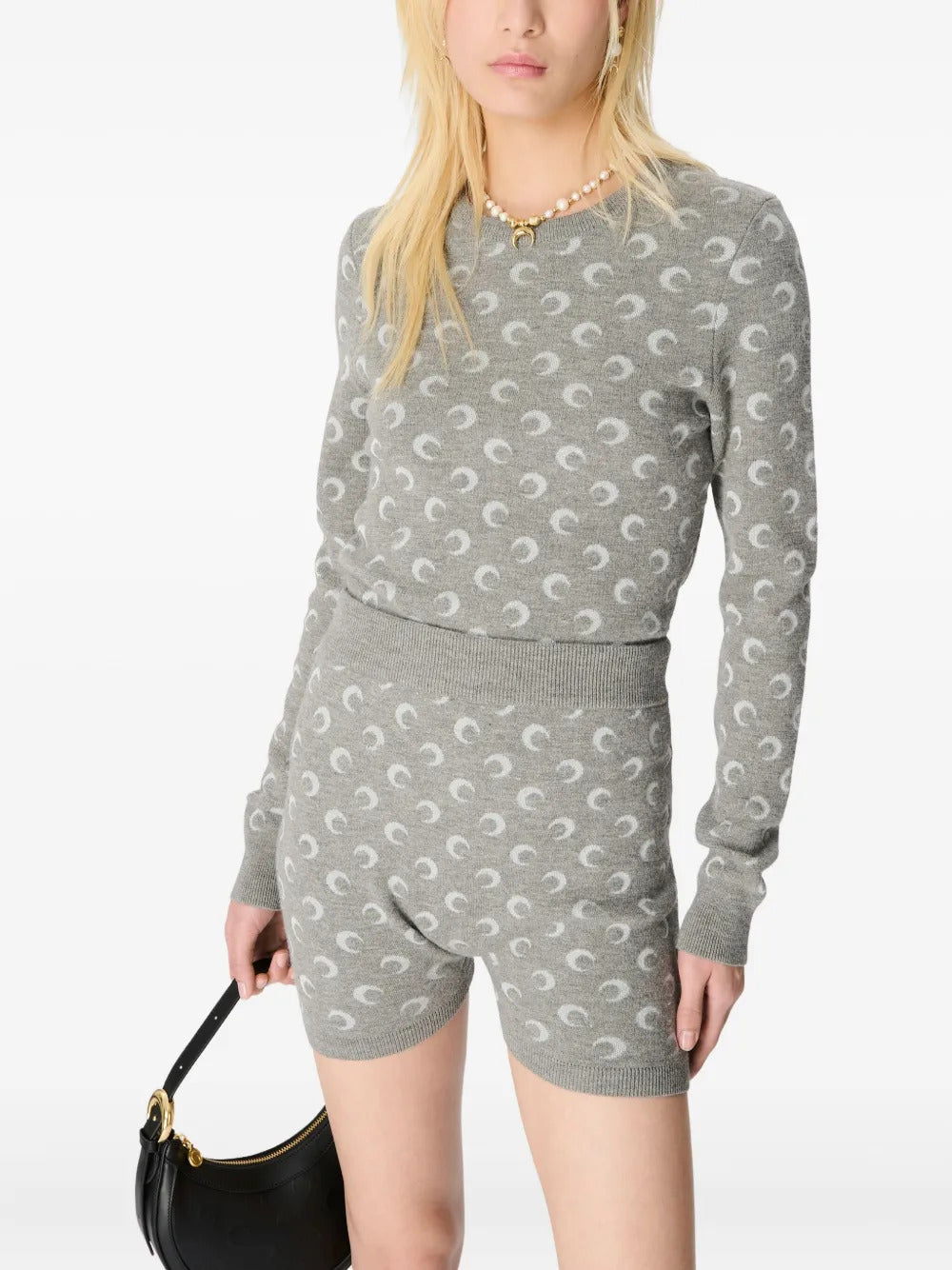 Moon jacquard knit sweater
