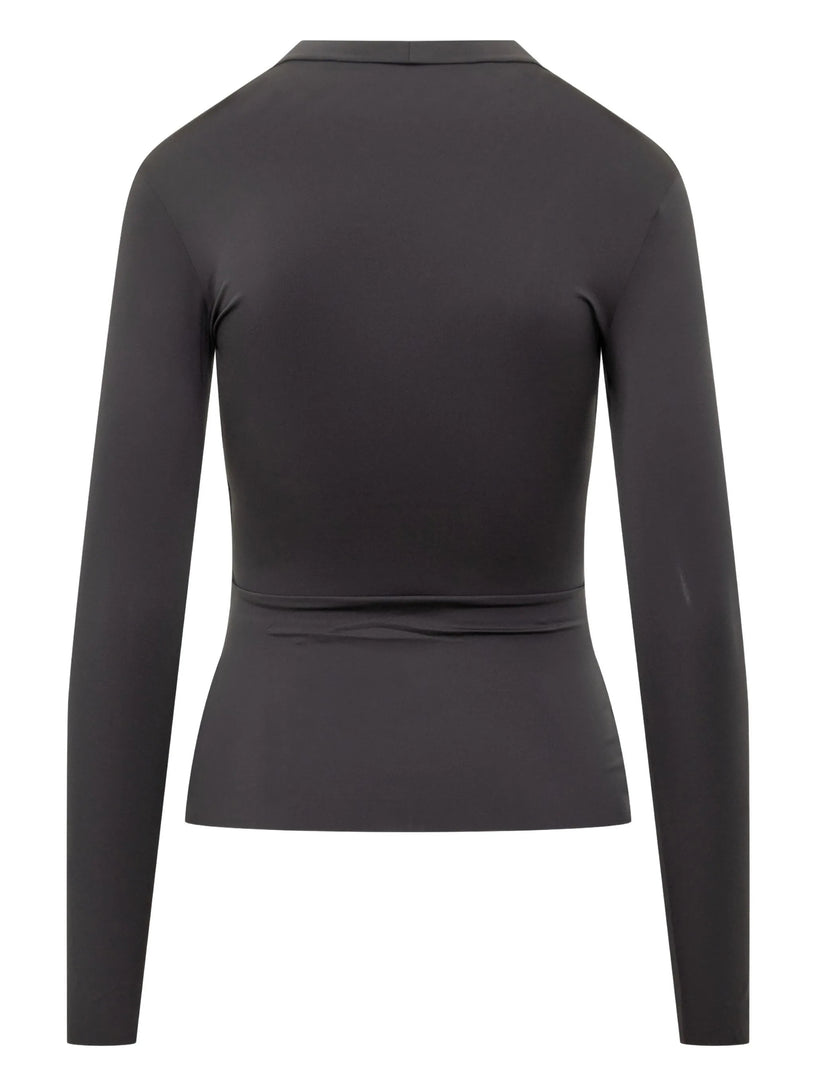 Turtleneck sweater with Moon logo and rhinestones