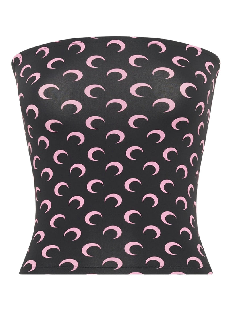 Moon printed second skin tube top
