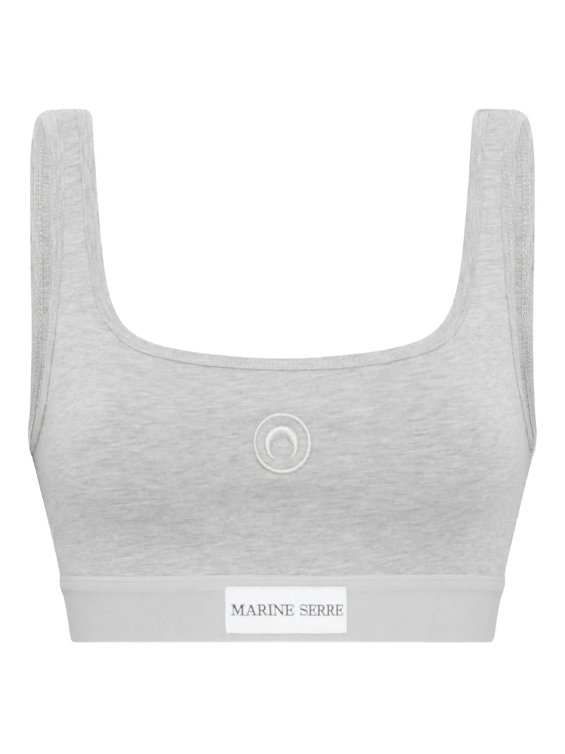 Moon Logo Stretched Jersey Sport Bra