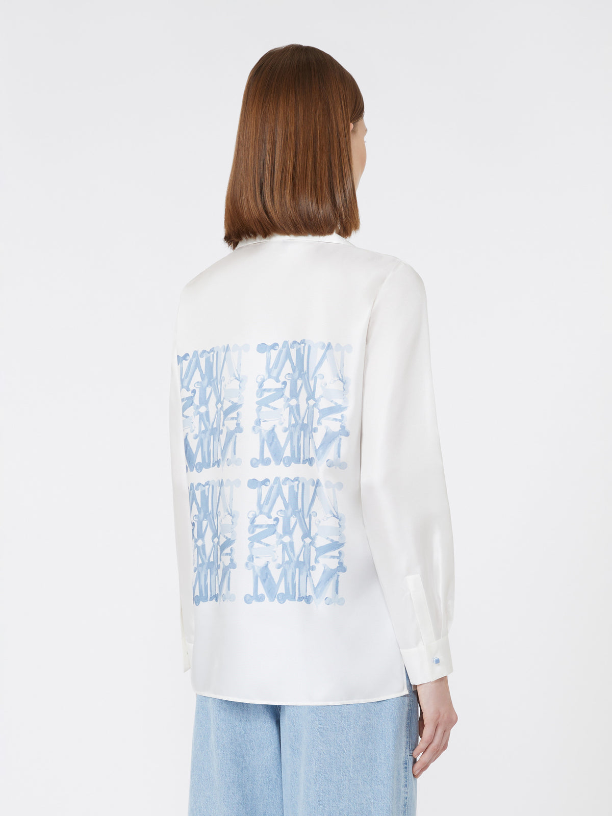 Silk shirt with print