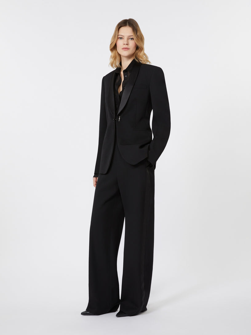 Wool gabardine trousers