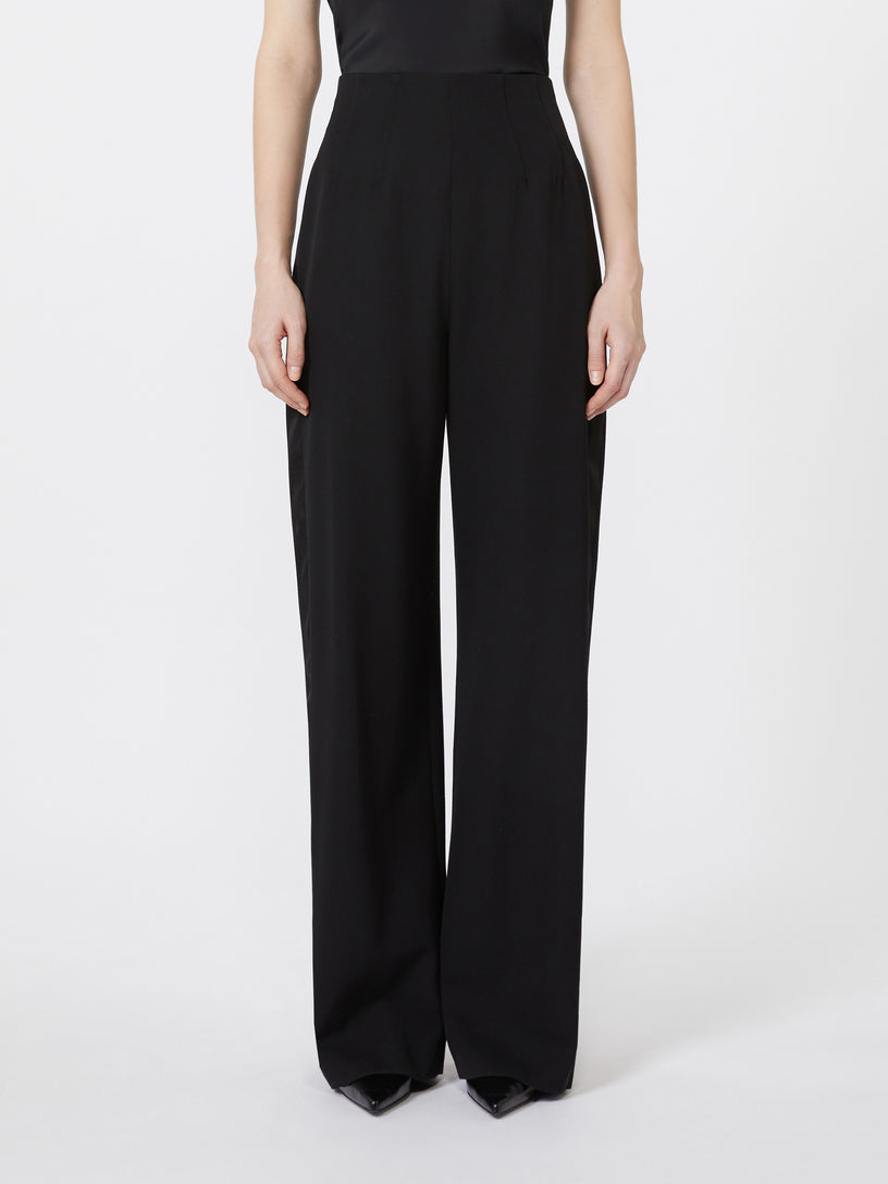 Wool gabardine trousers
