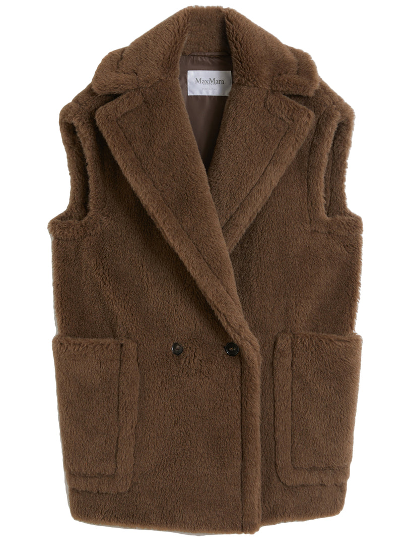 Teddy vest in alpaca and wool