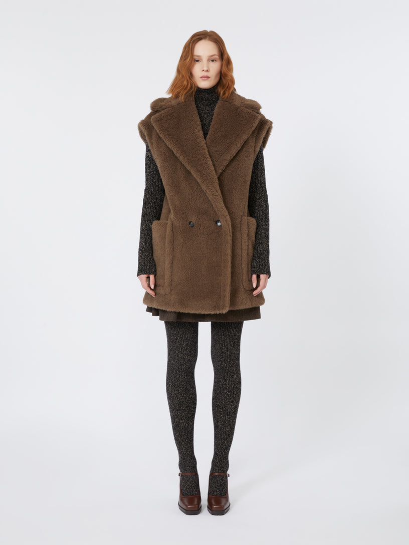 Teddy vest in alpaca and wool