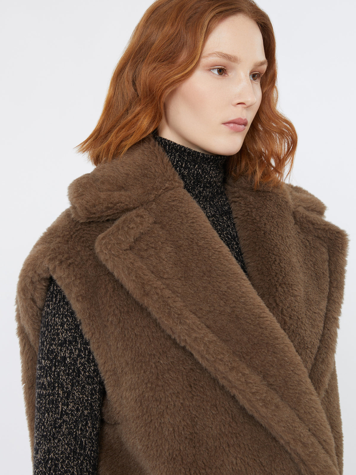 Teddy vest in alpaca and wool