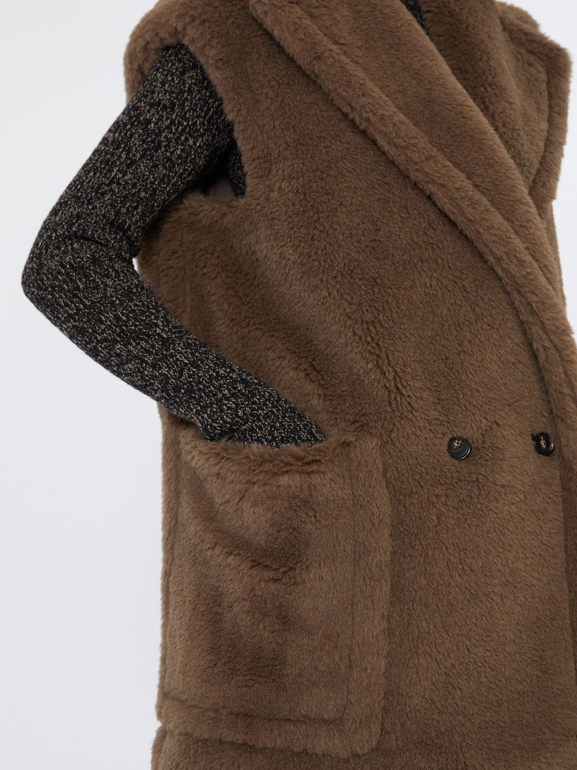 Teddy vest in alpaca and wool