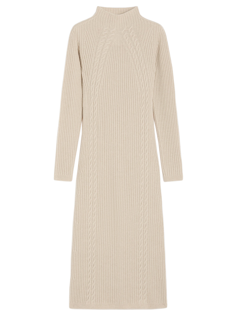Fitted wool and cashmere dress