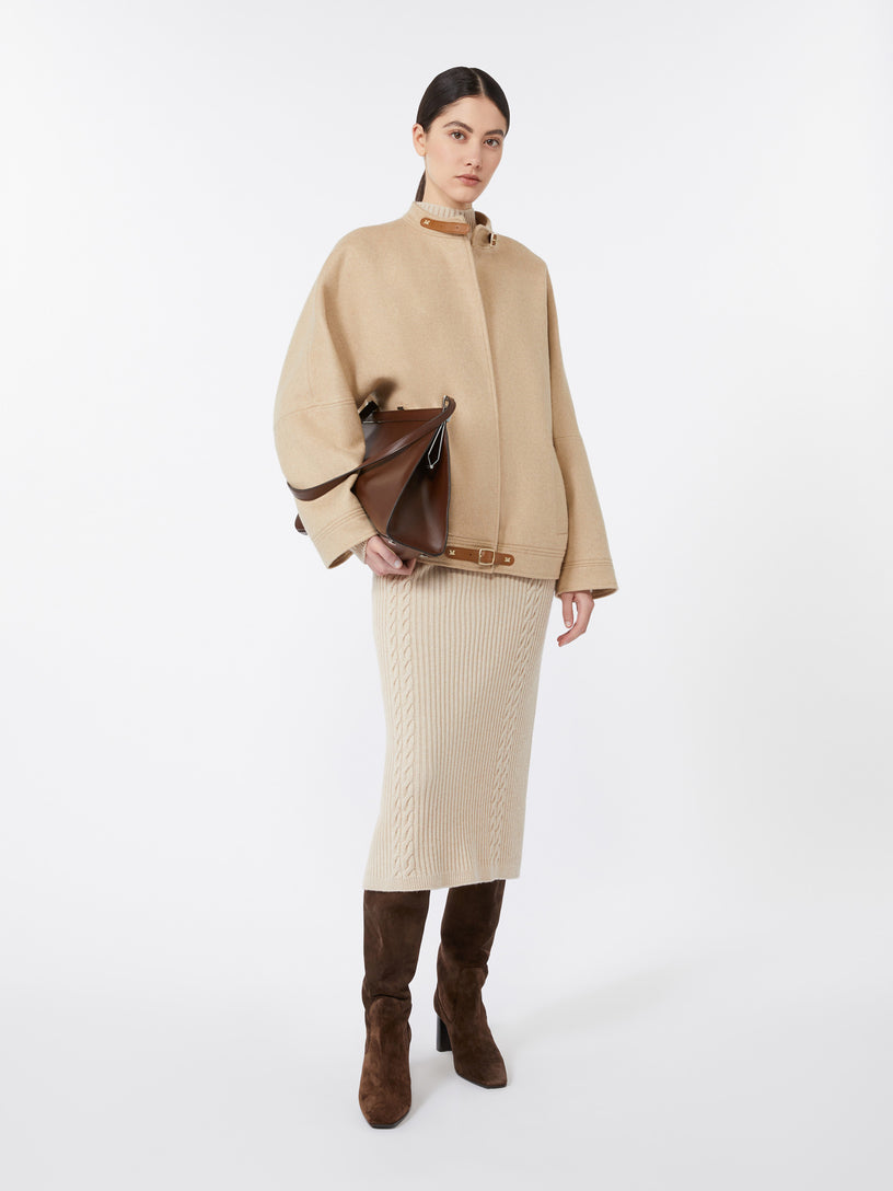 Fitted wool and cashmere dress