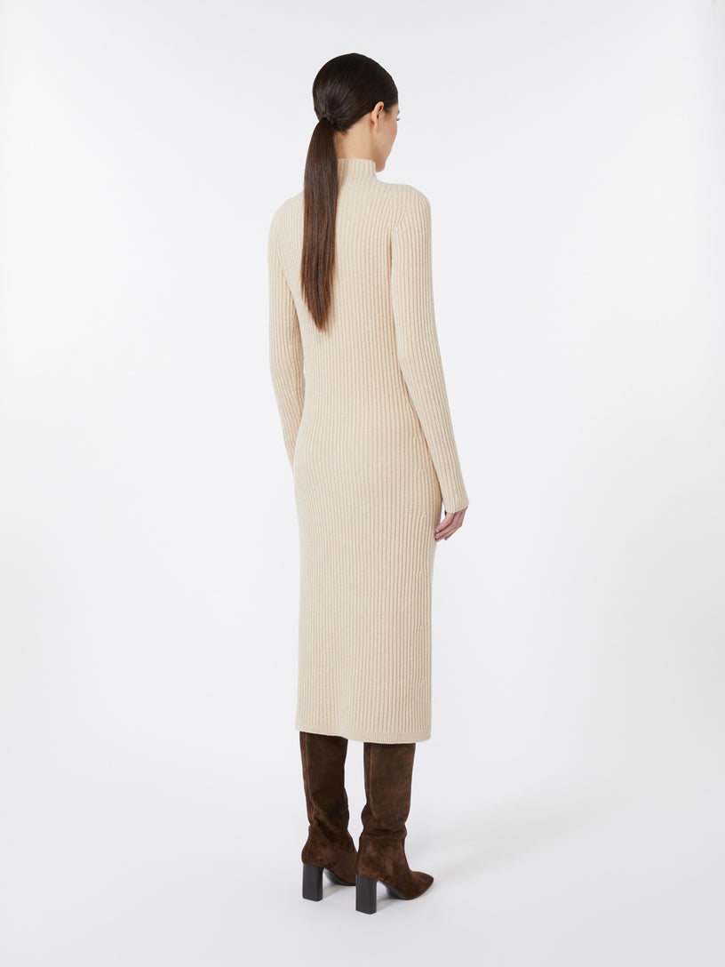 Fitted wool and cashmere dress