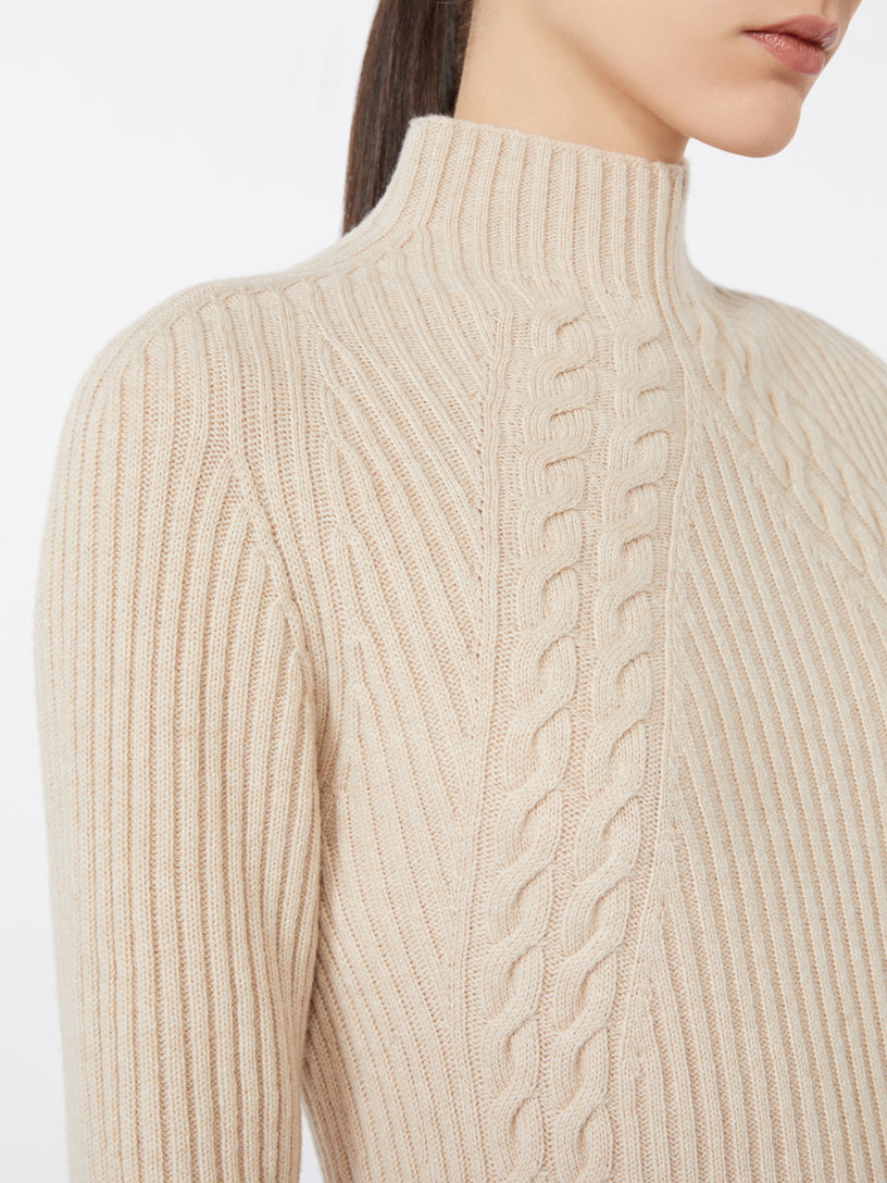 Fitted wool and cashmere dress