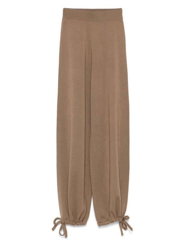 Wool yarn trousers