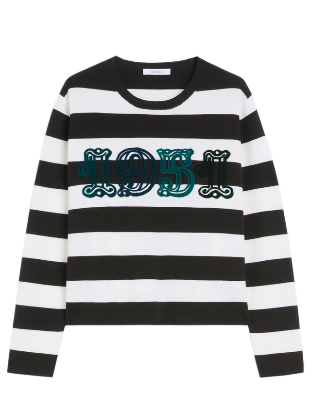 Wool sweater with embroidery