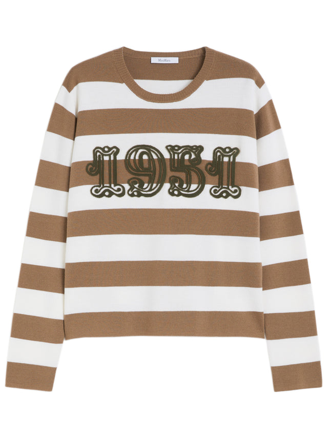 Wool sweater with embroidery