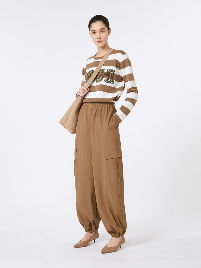 Wool sweater with embroidery