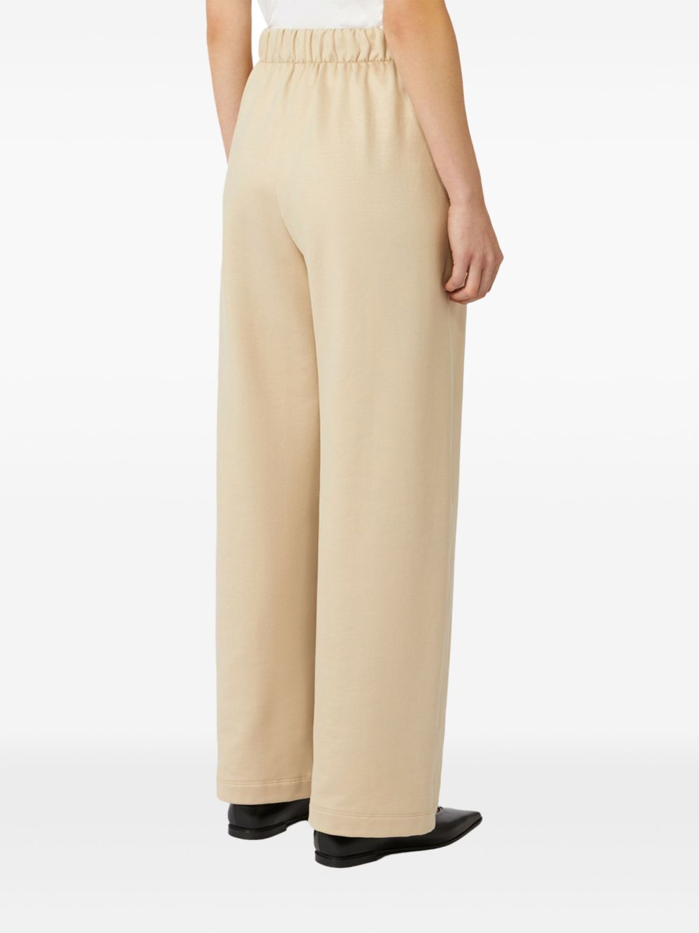 Silk and cotton fleece trousers