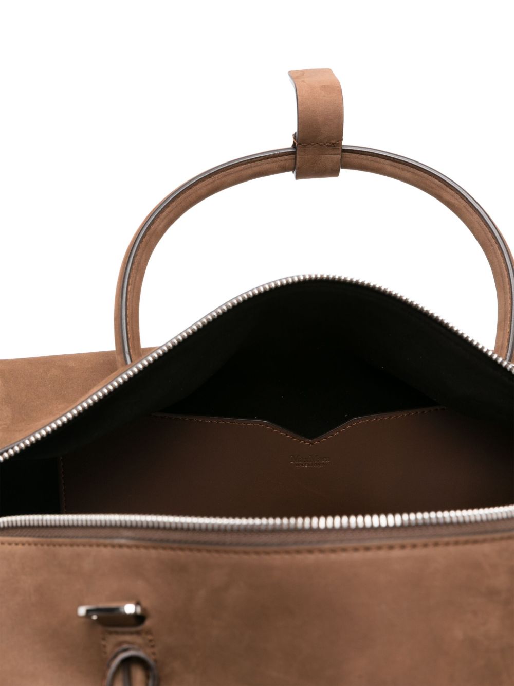 Holdallsuede large satchel in nubuck leather