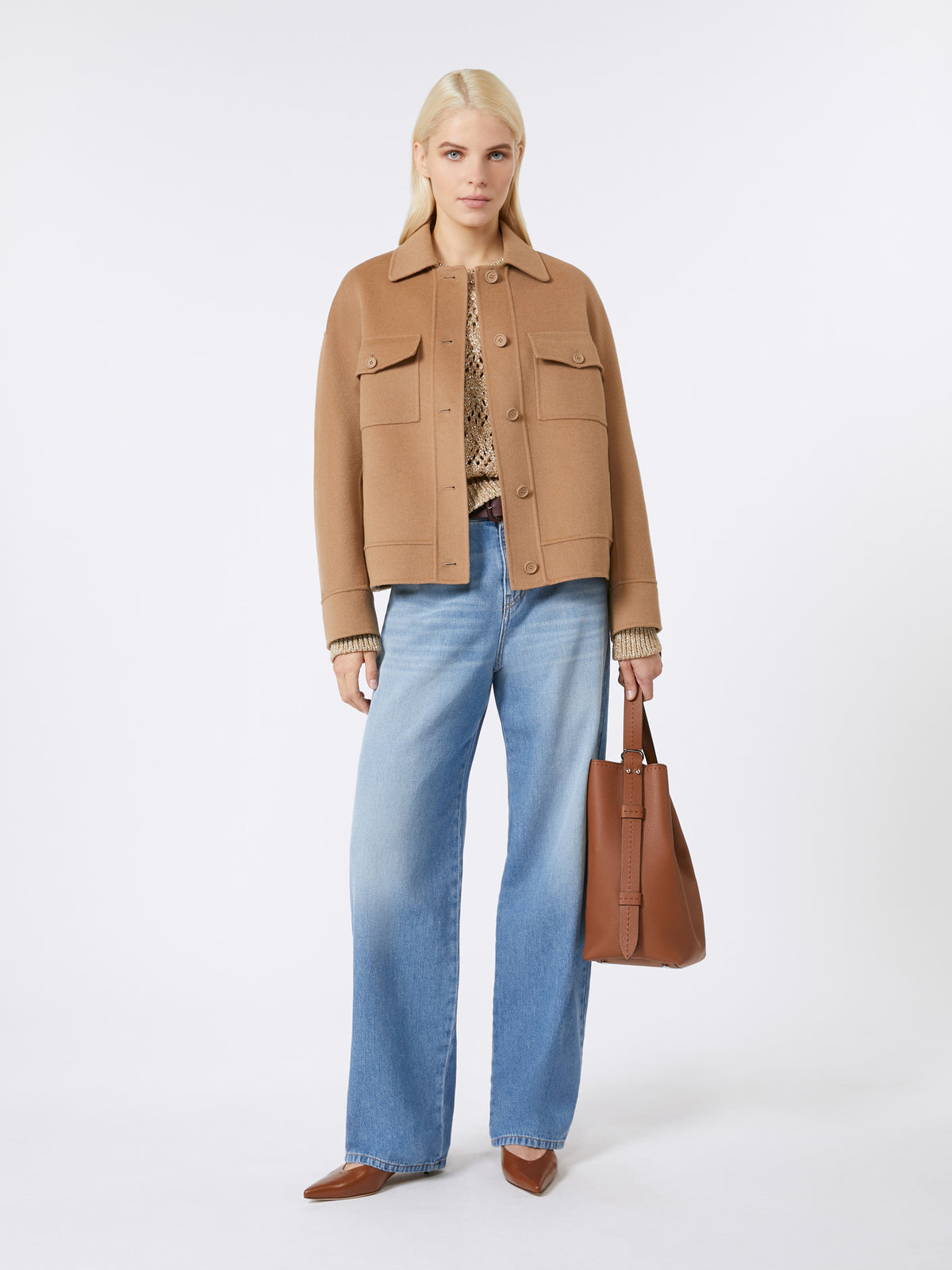 Oversized denim jeans