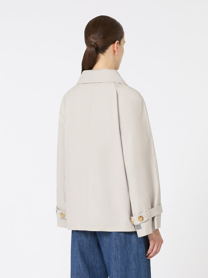 Tina Short water-repellent cotton twill trench coat