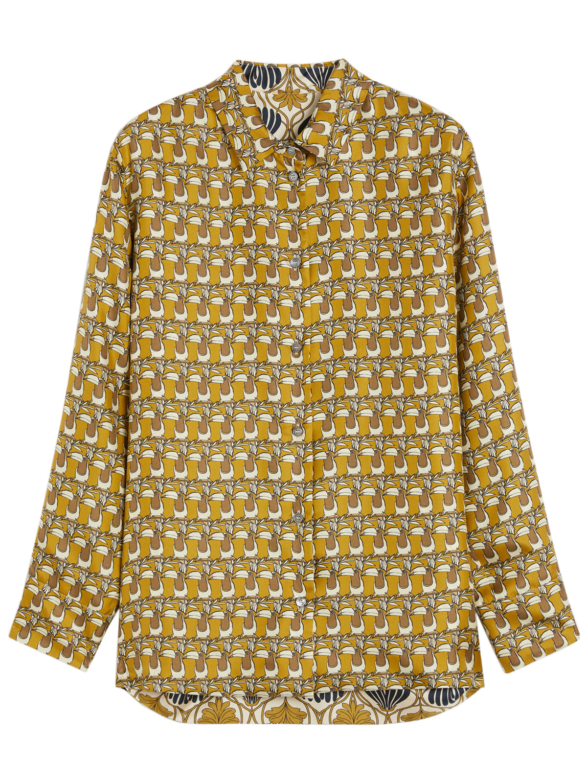 Times Reversible Printed Silk Shirt