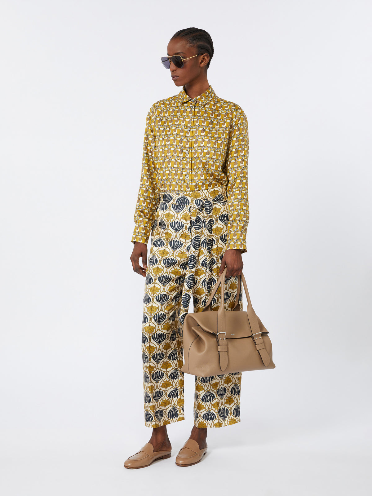 Times Reversible Printed Silk Shirt