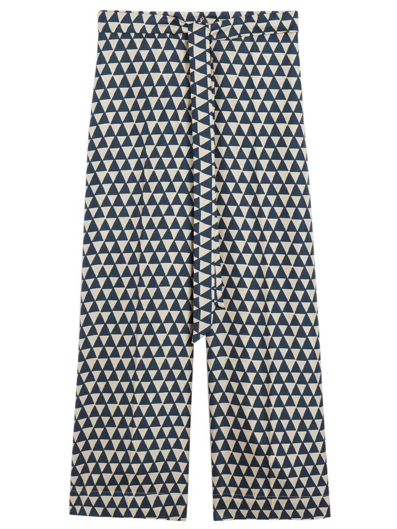 Printed silk trousers