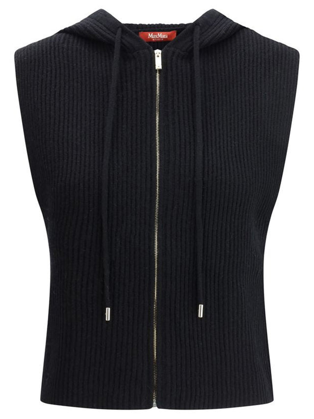 Wool and cashmere hooded vest