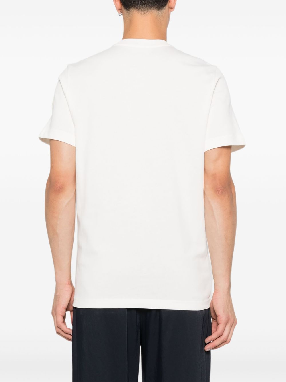 Cotton T-shirt with embroidered tricolour logo