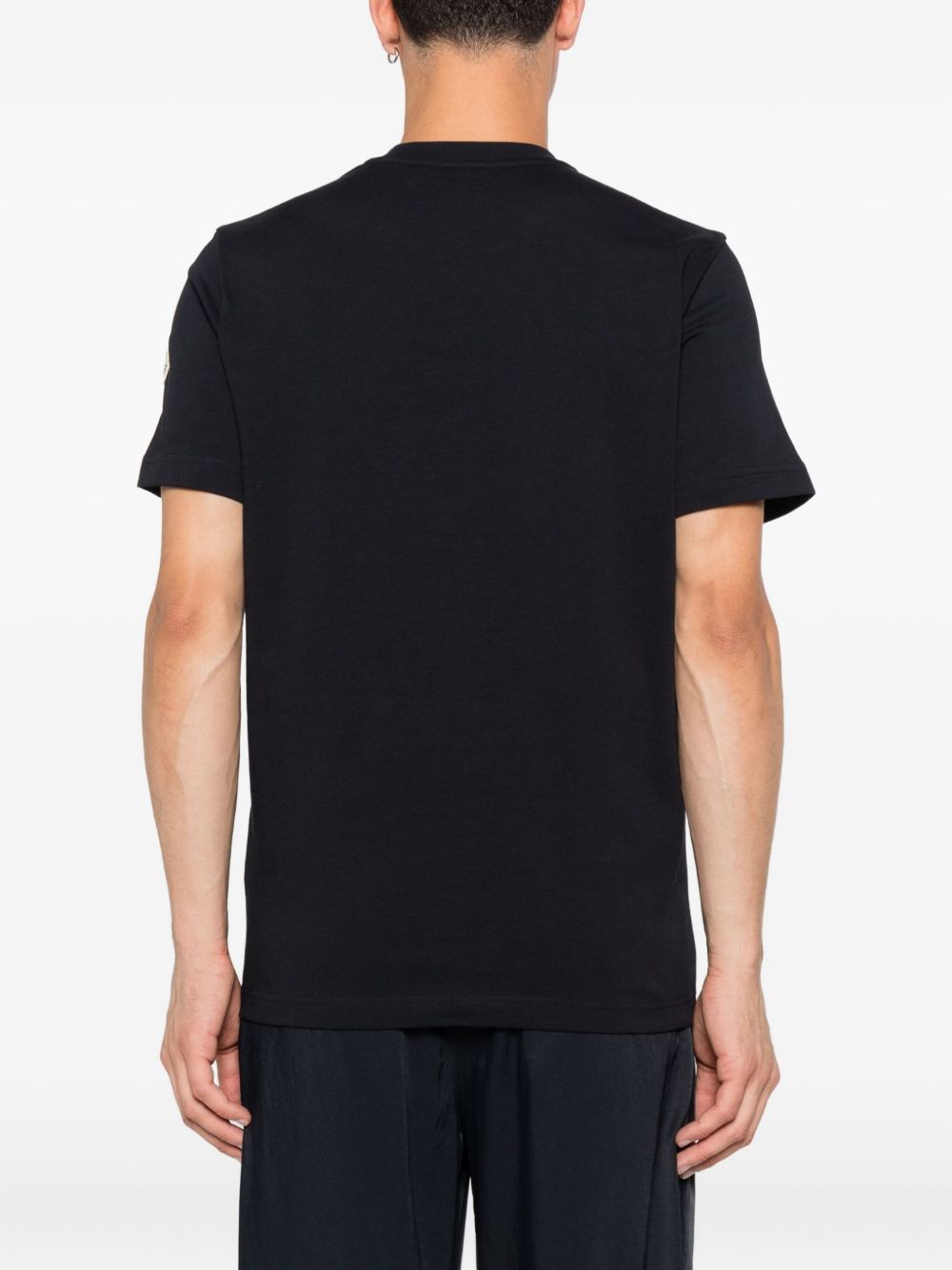 Cotton T-shirt with embroidered tricolour logo