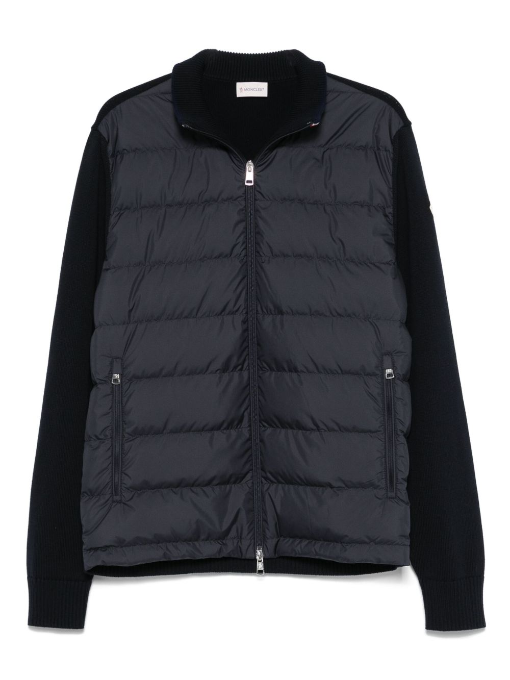 Cotton padded cardigan with zip