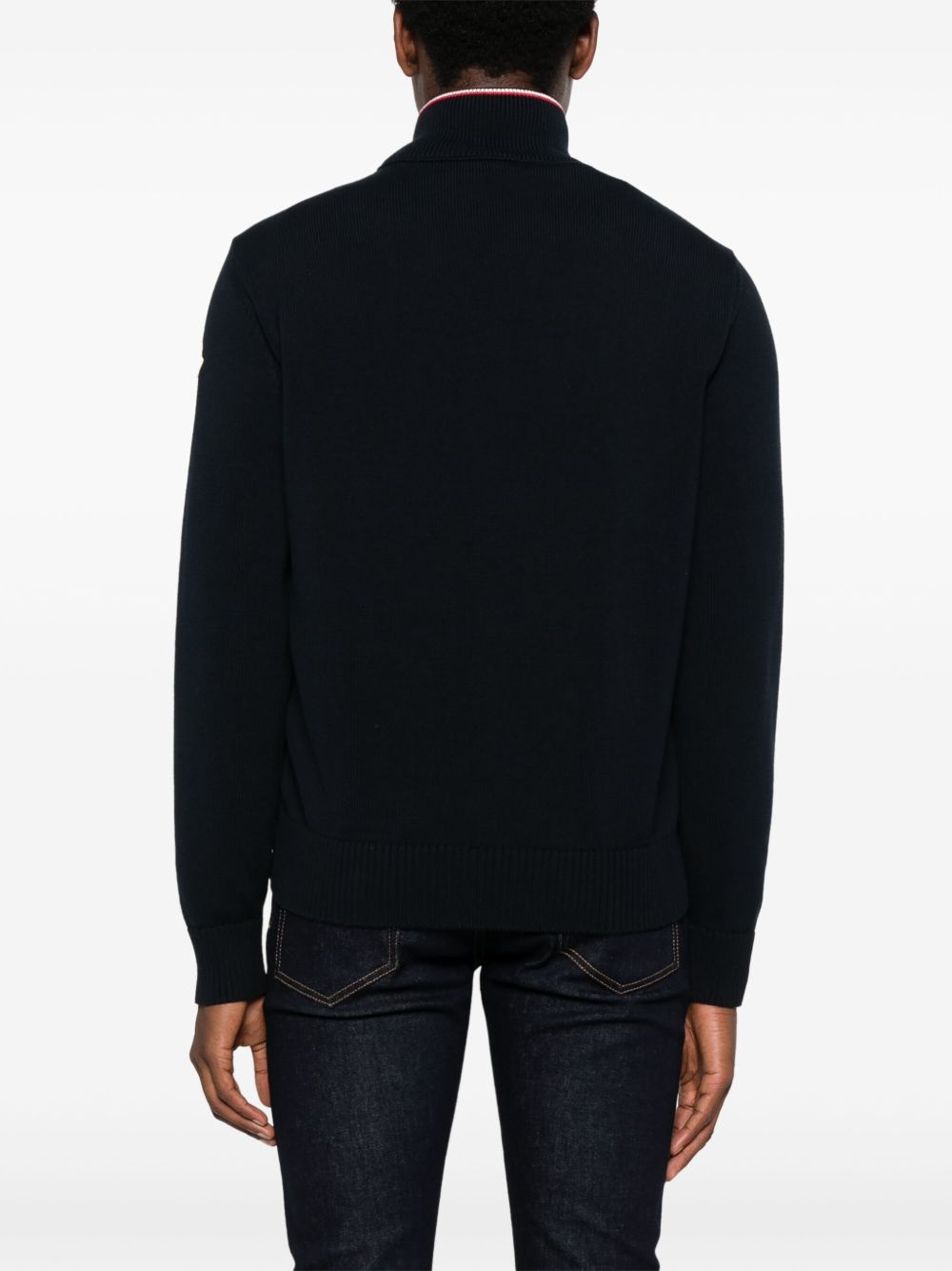 Cotton padded cardigan with zip