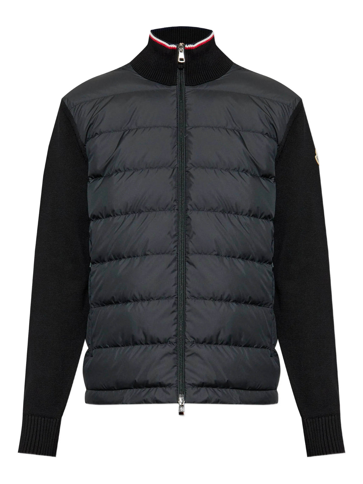 Cotton padded cardigan with zip