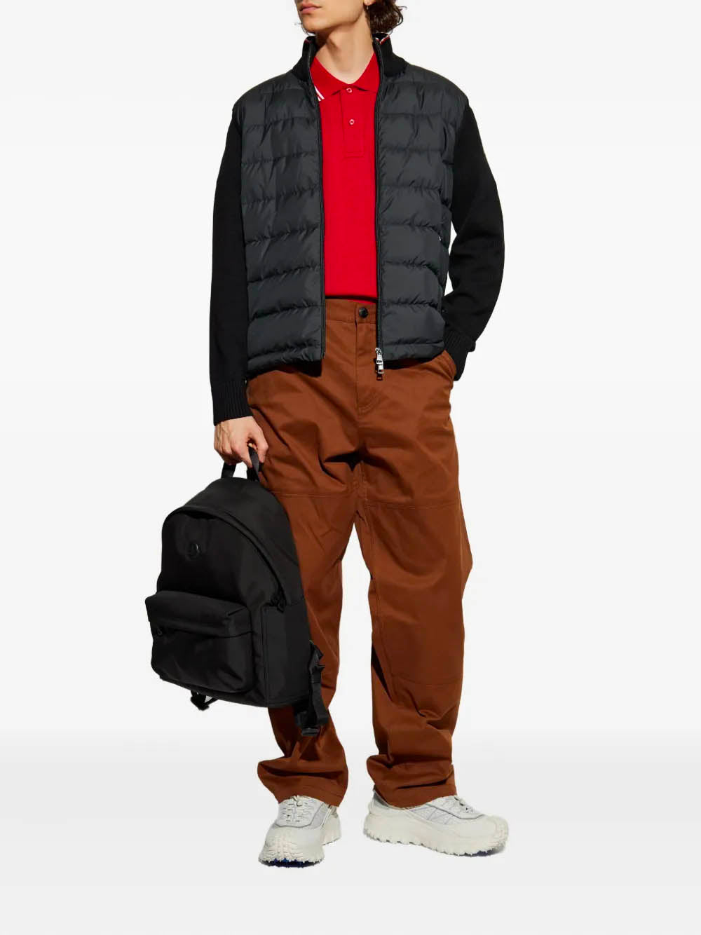 Cotton padded cardigan with zip