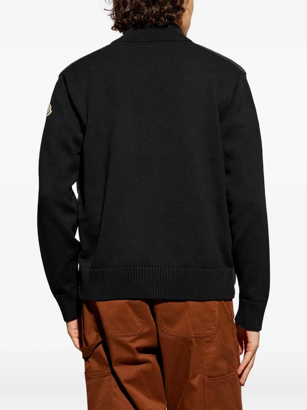Cotton padded cardigan with zip