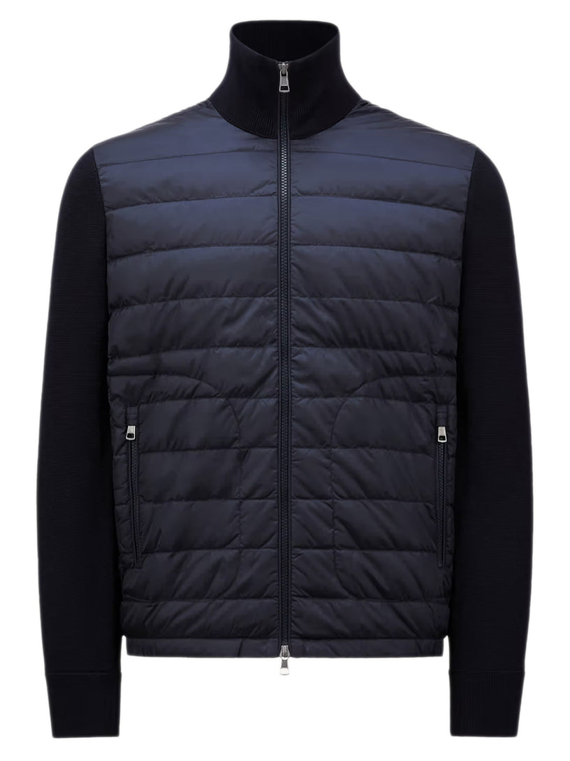 Padded cardigan with zip