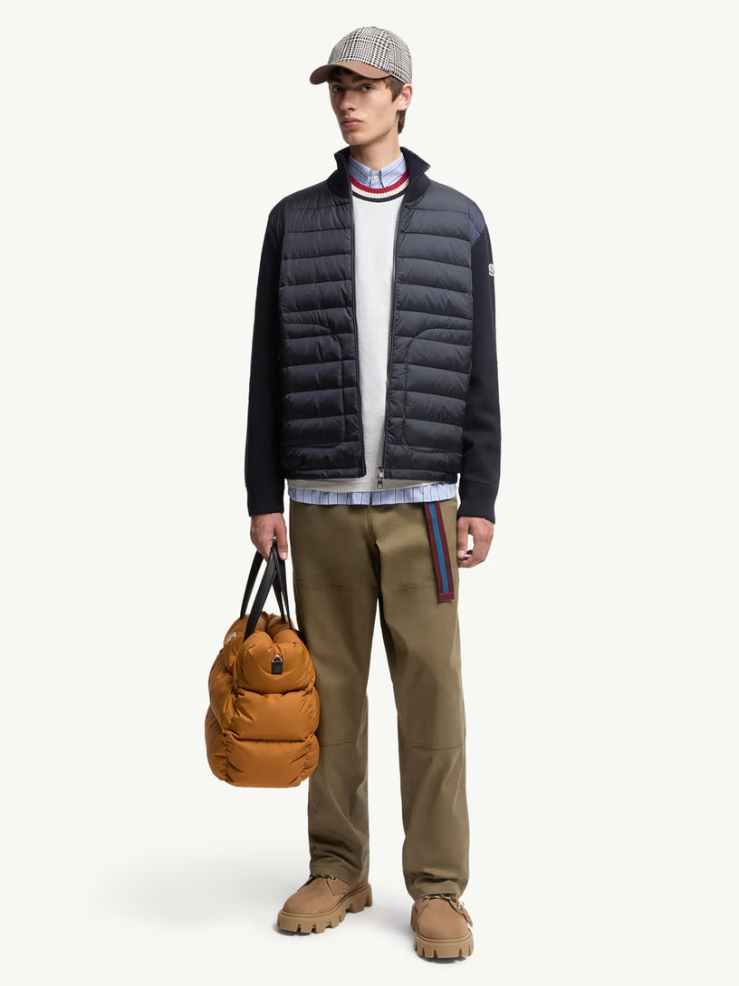 Padded cardigan with zip