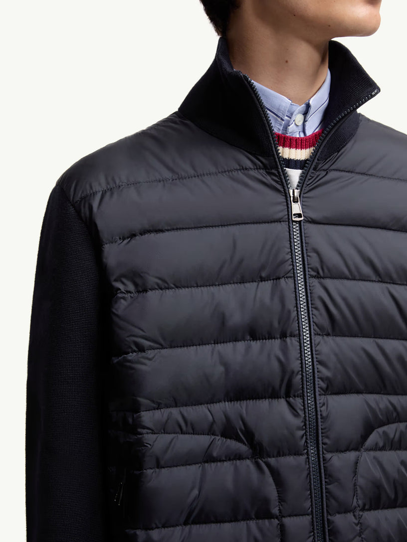 Padded cardigan with zip