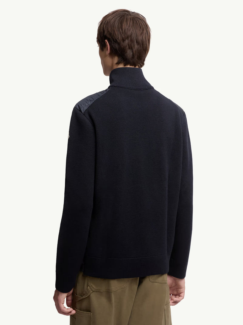 Padded cardigan with zip